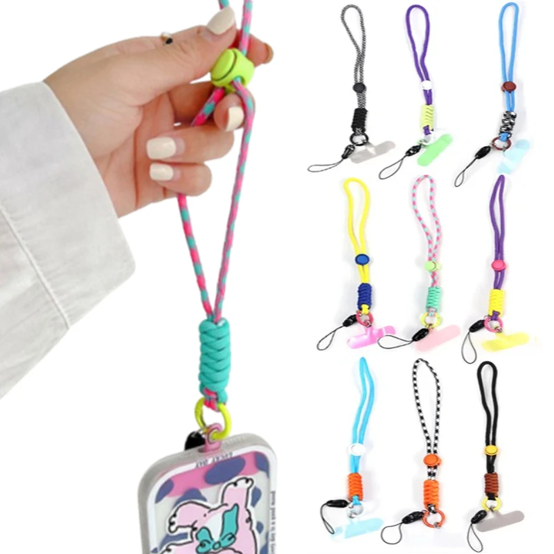 Universal Mobile Phone Lanyard Detachable Adjustable Wrist Strap Cord Phone Rope Braied Straps Keychain for IPhone 15 Samsung Mi