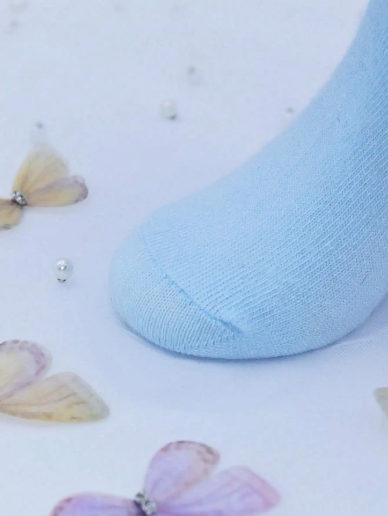1 pair of girls' lace ruffled socks with fluffy ruffled baby princess socks view 4