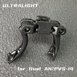 Soporte de brazo en J de nailon ultraligero, montaje de puente NVG para gafas de visión nocturna Dual AN/PVS-14, cola de Milano táctico para caza y Airsoft