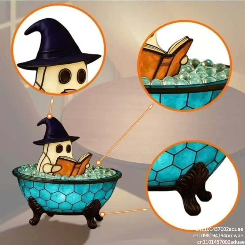 Ghost Bubble Bath Light Halloween Ornament Gift