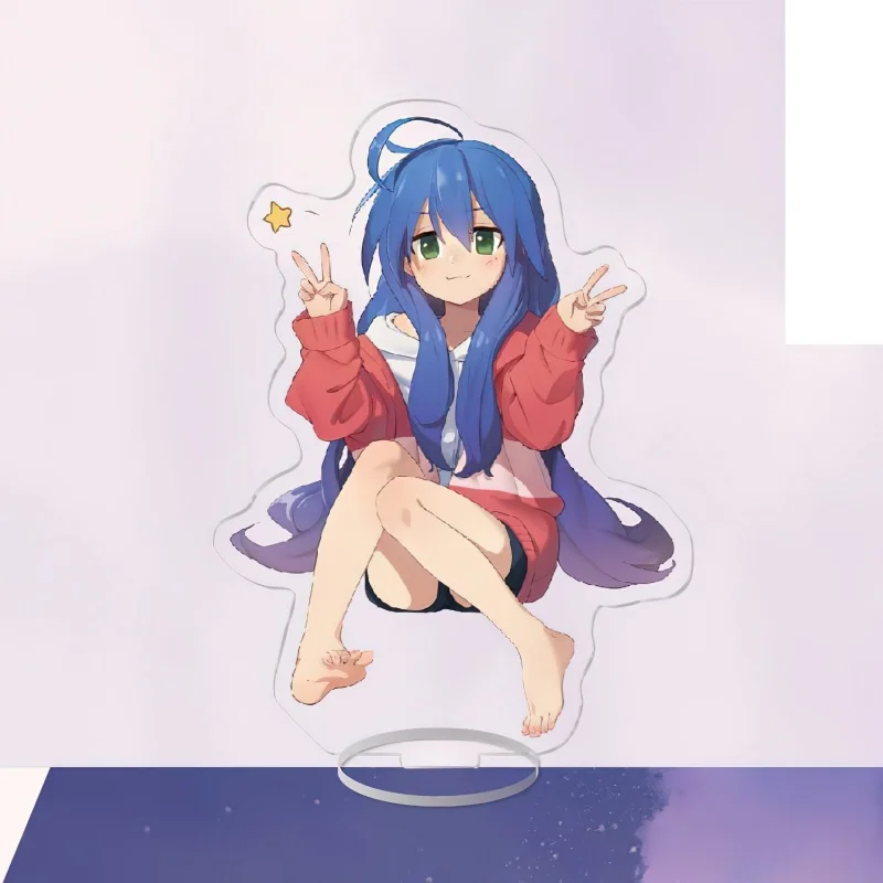 Anime Lucky Star Cheerleading Costume Kobayakawa Yutaka Iwasaki Minami Acrylic Stand Model Plate Keychains Desk Decorations