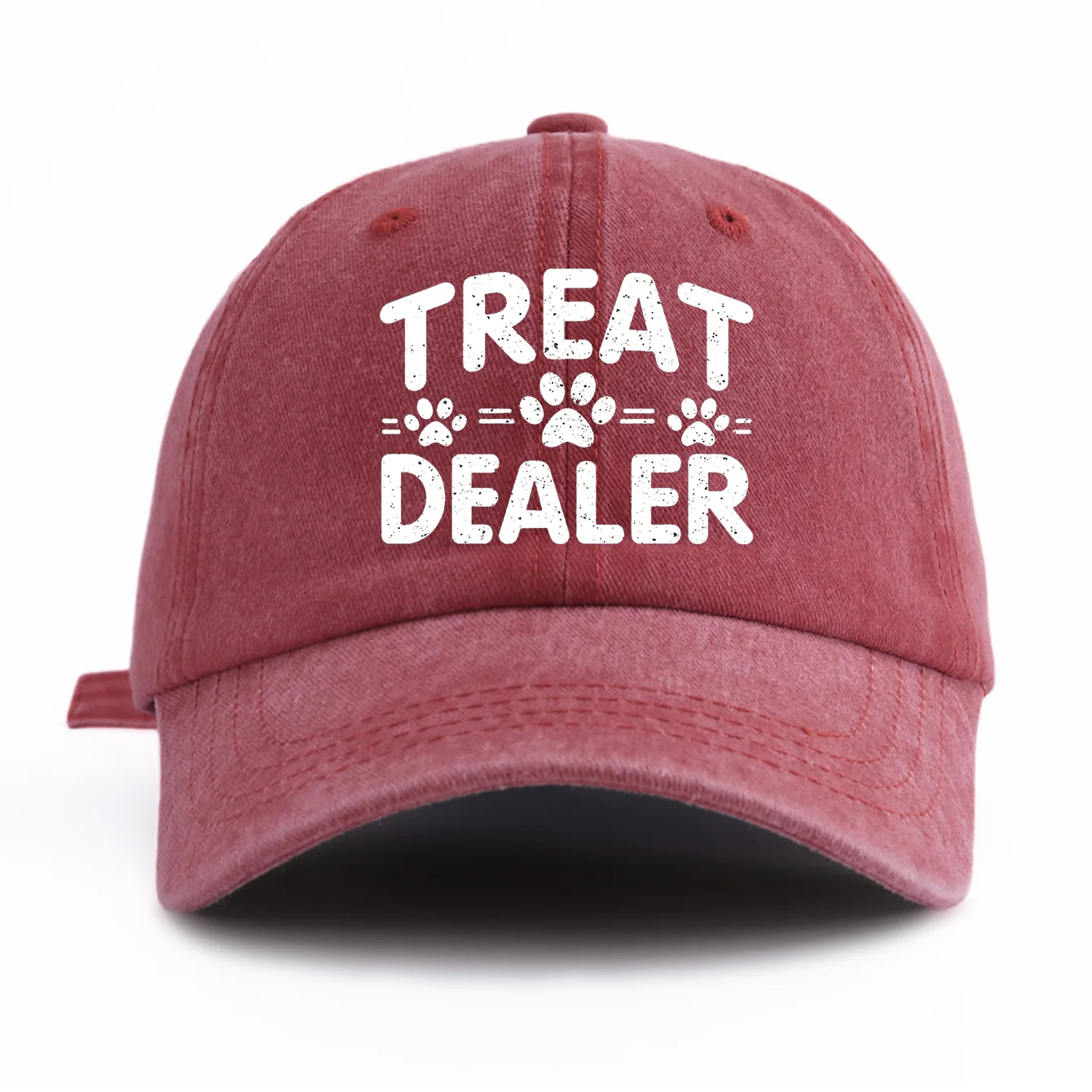 1PS Treat Dealer Printed Baseball Cap Vintage Washed Multi-color Funny Pet Owner Slogan Sun Hat Gorras Hombre Streetwear Dad Hat