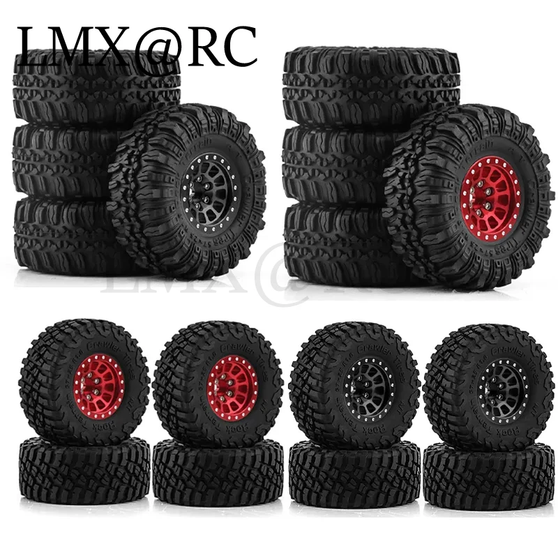 

4 шт. 1,0-дюймовые металлические колеса с шинами, комплект шин для обновления ступицы для 1/18 RC гусеничного автомобиля Traxxas TRX4-M Defender Bronco Axial SCX24 FMS