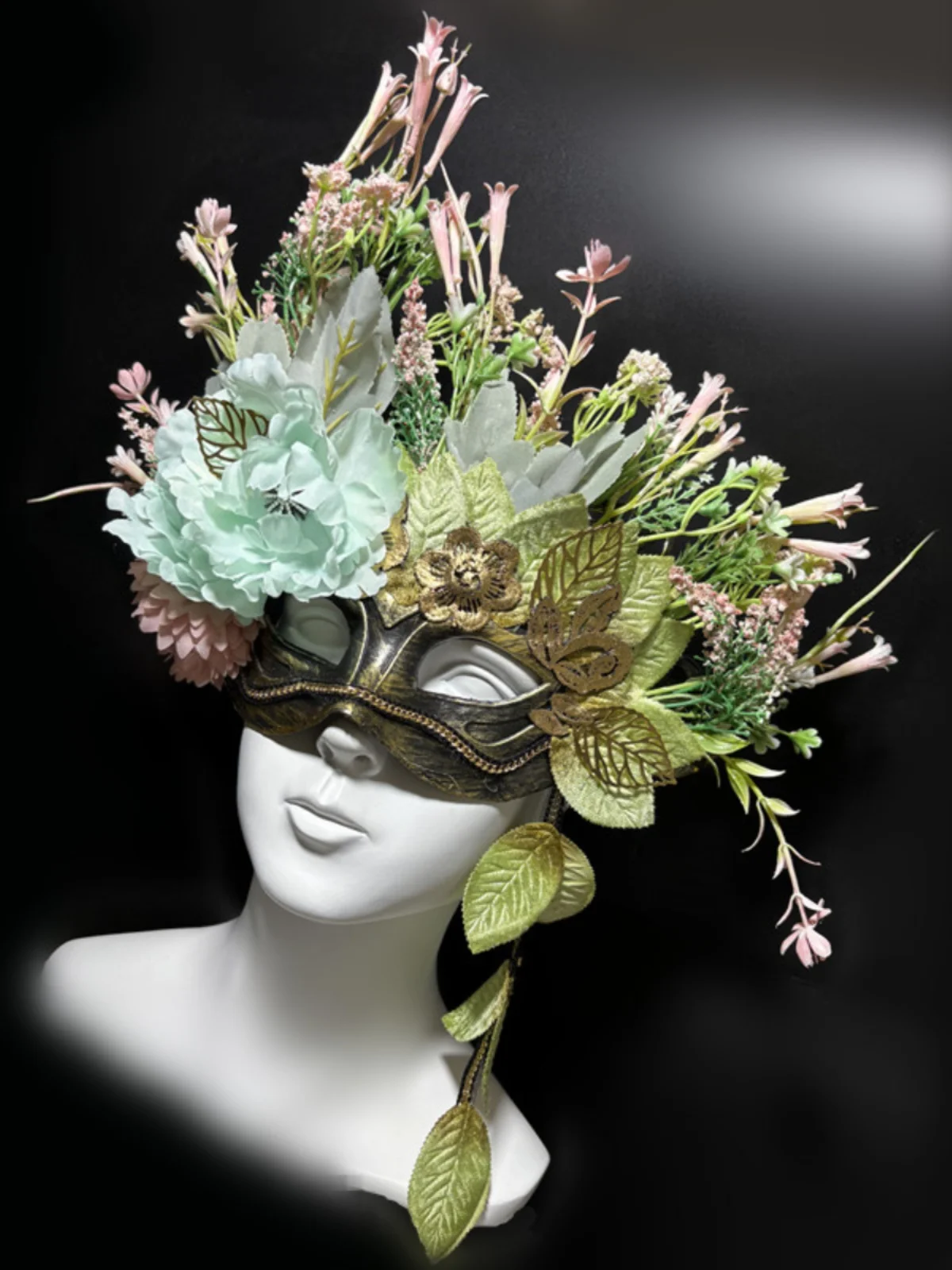 

Halloween Mask Mori Style Flower Creative Face Cover Singing Party Ball Carnival