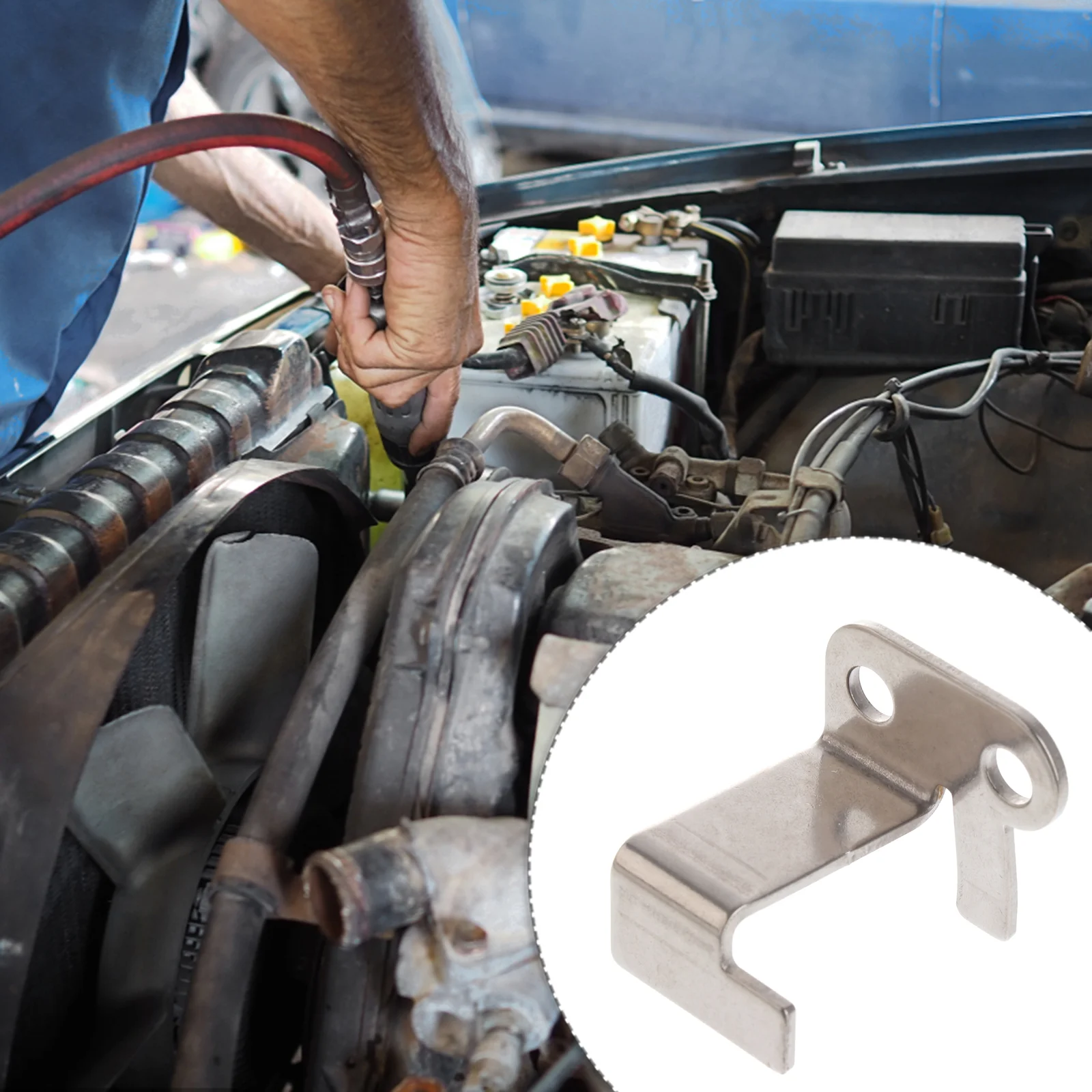 طقم إصلاح مدخل السيارة بقوس مشعب مكون من قطعتين لمشغل الحديد المقاوم للصدأ للتلفزيون #6