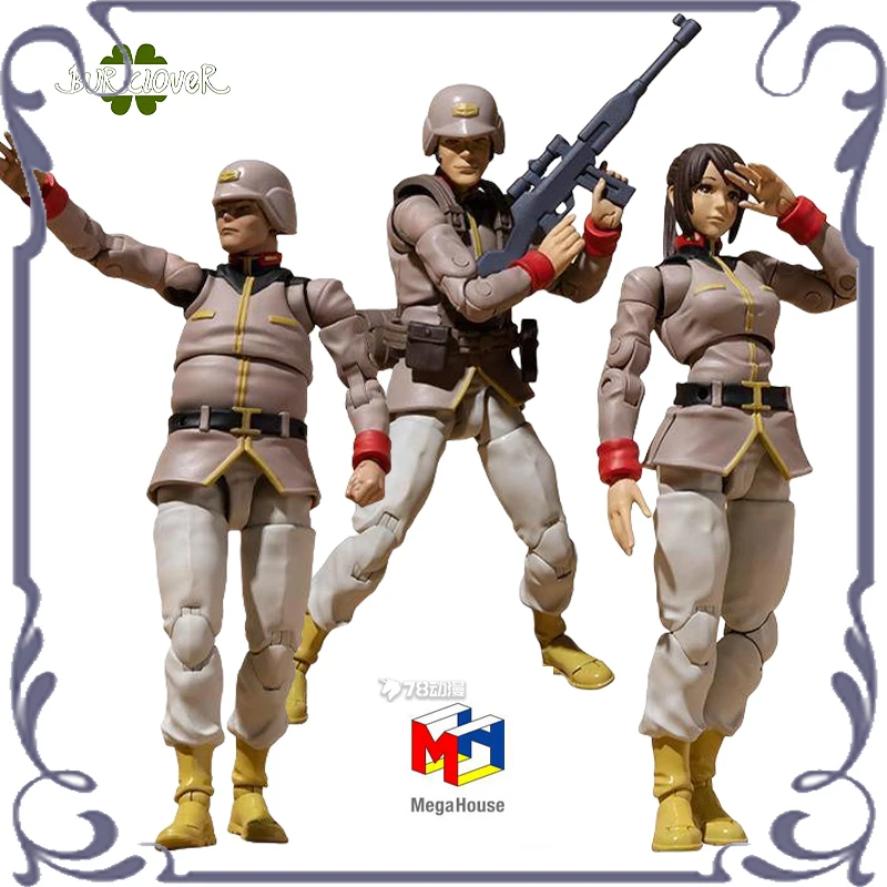 

Mega House Original Gundam Military Generation Series G.M.G.01 02 03 Eartii Federation Soldier Figurine Model Gifts In Stock