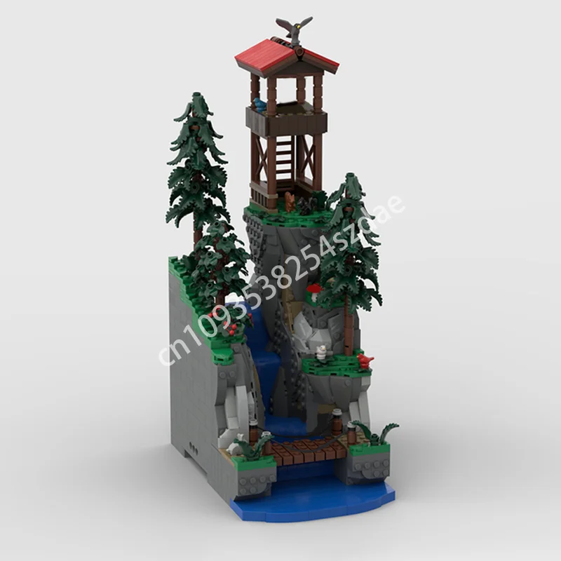 

1394 шт. MOC горный поход, городские строительные блоки STEM, развивающие рождественские игрушки для взрослых и детей, подарок, строительные пластиковые образовательные