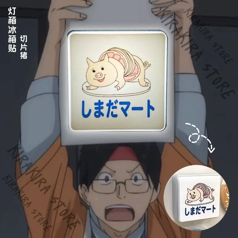 

Аниме Tadashi Yamaguchi Ночная лампа Магнитные магниты на холодильник Косплей Haikyuu!! Световые короба Освещение Знак Kawaii Дисплей Орнаменты