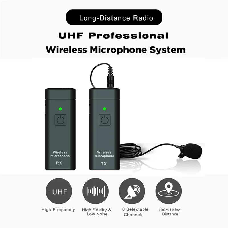 【Must-Haves】Microfoonclip UHF draadloze microfoonclip Live-uitzending Ruisonderdrukking Microfoon Videorecorder Microfoon