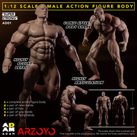 ADAM AD01 1/12 Super Strong Muscle Joint Body6.7inch Male Comic Style Super Flexible Action Figure Body Dolls