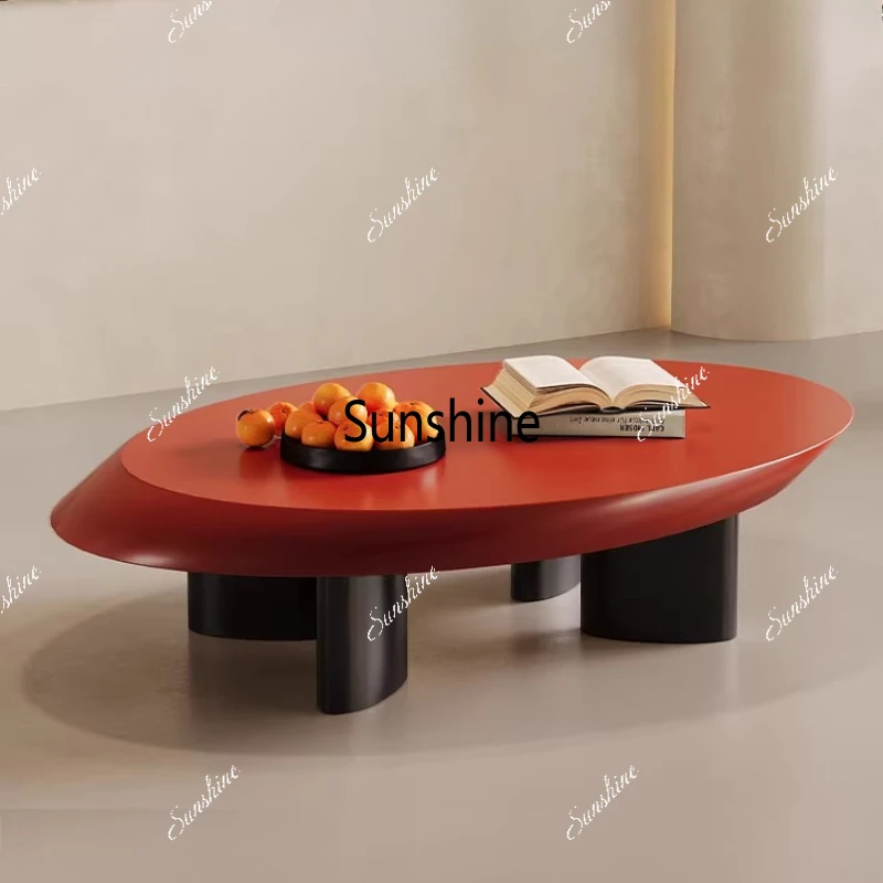 Oval coffee table living room household small apartment simple modern small table