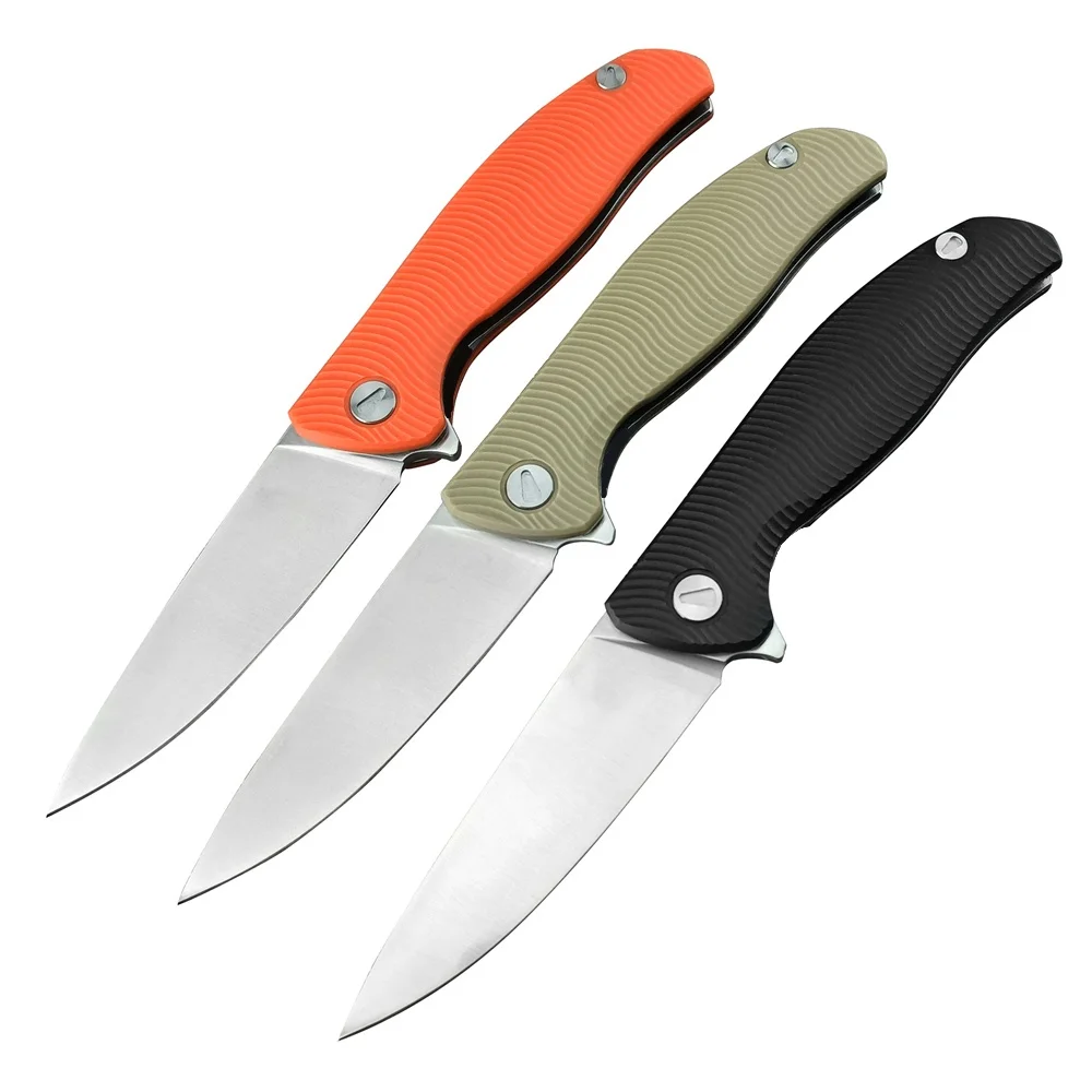 Russian Style Bearing Flipper Assisted Pocket Folding Knife D2 Blade Nylon Fiber Handle Outdoor Tactical Knives Hunting EDC Tool