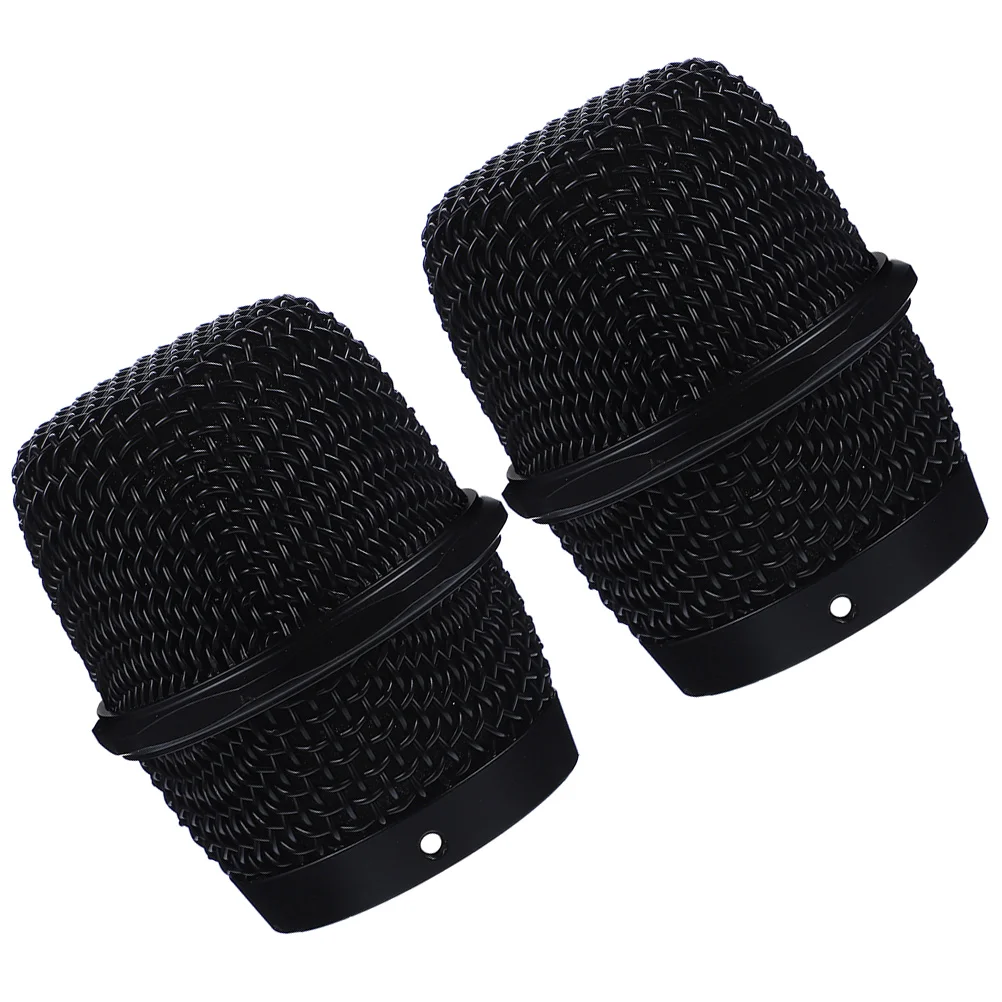 

Wireless Microphone Steel Network Grill Cover Web Head Black Cordless Mesh Mic Replacement for KTV Conference Room