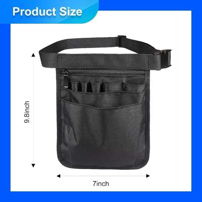 

Nylon Medical Waist Bag Nurse Tool Organizer Storage Pouch for Scissors Tongs Hardware Kit Outdoor Hospital Staff Storage Bag