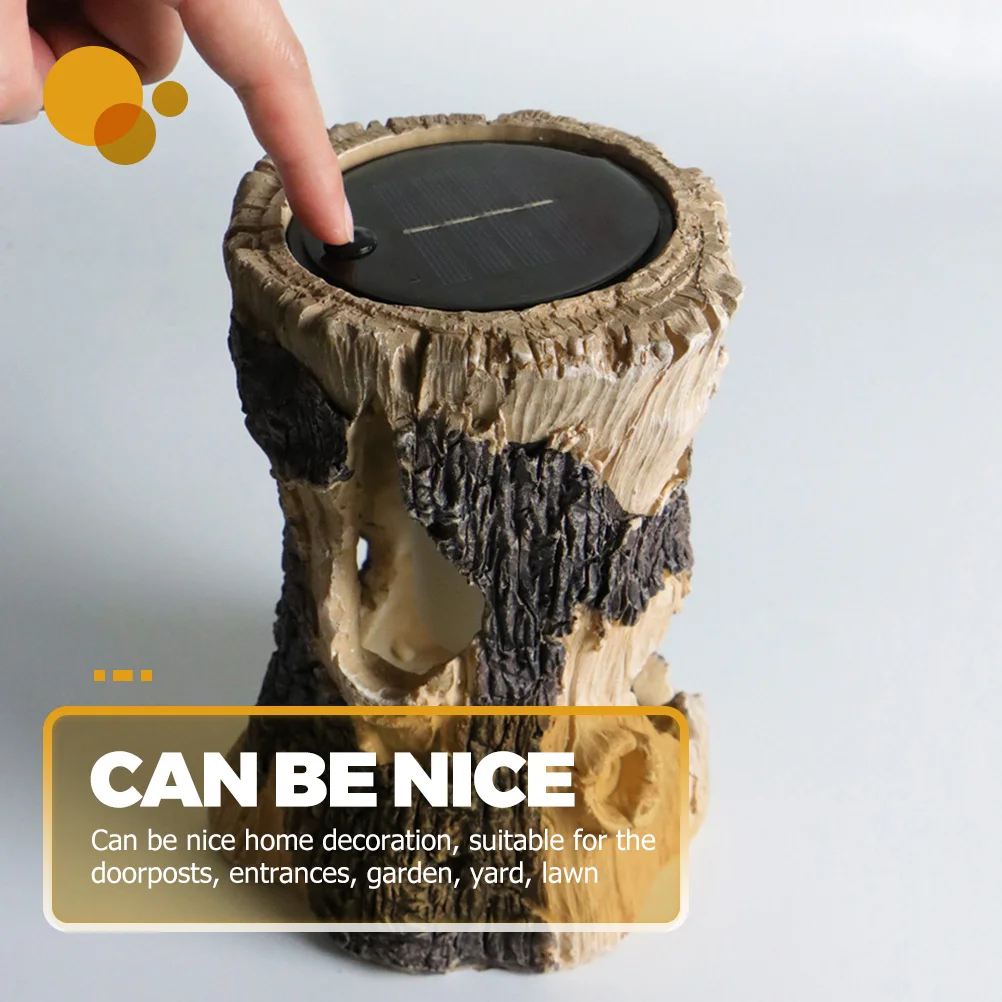 

Solar Lawn Light Outdoor Stump Design Pathway Yard Garden Lamp Solar Outdoor Lights Waterproof Emergency Lighting