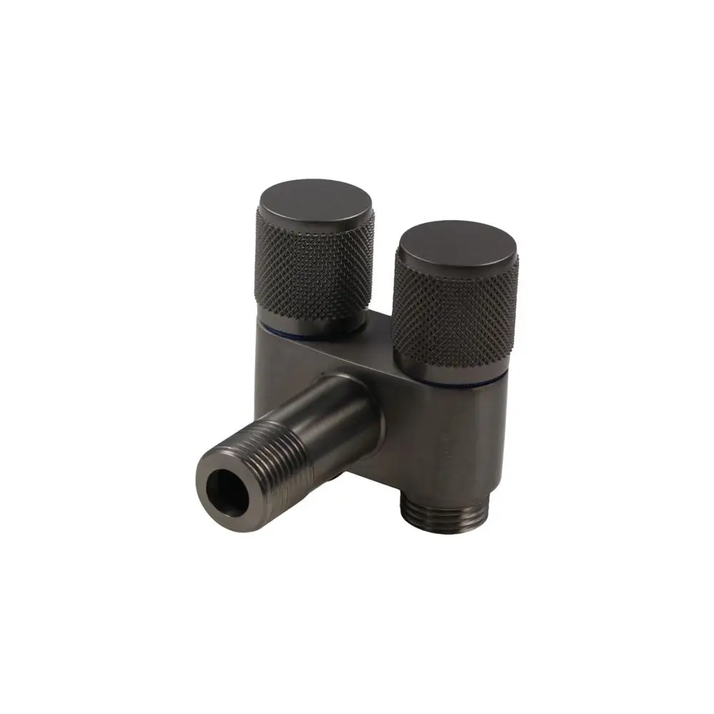 واجهة عالمية صمام مخرج مزدوج توفير المساحة تدفق مزدوج التحكم السريع مقبض اليد نوع توفير المياه