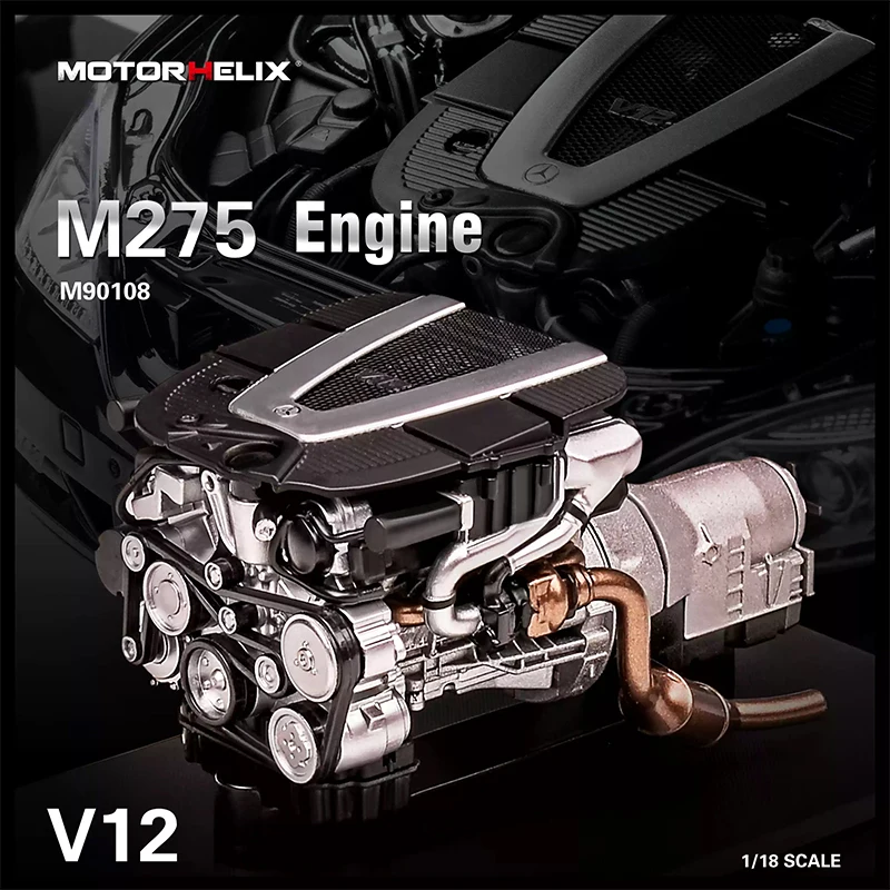 MH 1:18 Motor FL5 FD2 F Série S2000 M275 W221 para coleção de modelos de carros em estoque ENVIO RÁPIDO