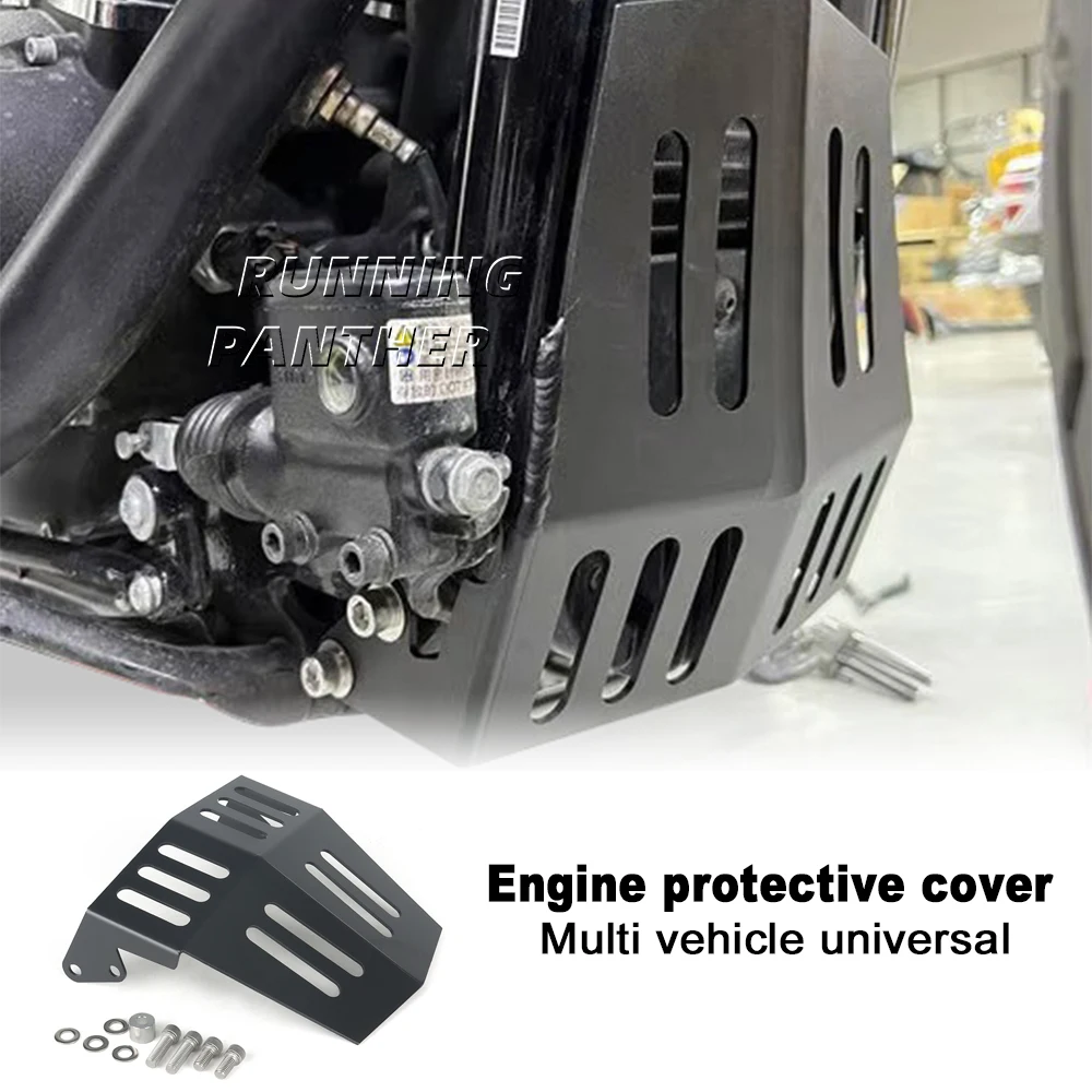 

Motorcycle Front Engine Protection Cover For Harley Softail Fat Boy Street Bob Breakout Low Rider Lower Spoiler Grille Fairing