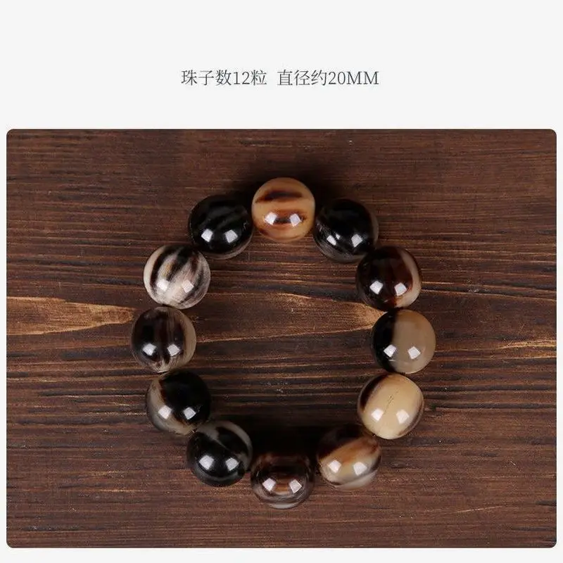Antiqued Yak Horn with Vajra, Star Moon Bodhi Accessories, Bracelet and Spacer Bead Components