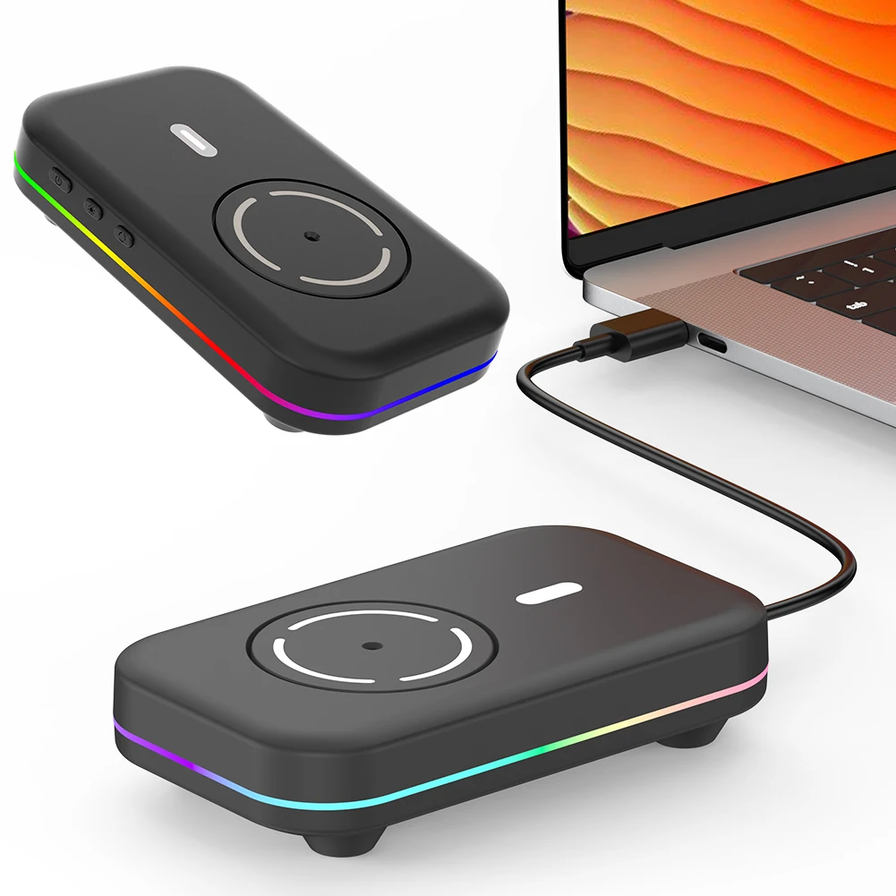 

Undetectable Automatic Mouse Wiggler 4 Modes RGB Lights Type-C Port No Software Required/Driver-Free Keep Computer Laptop Active