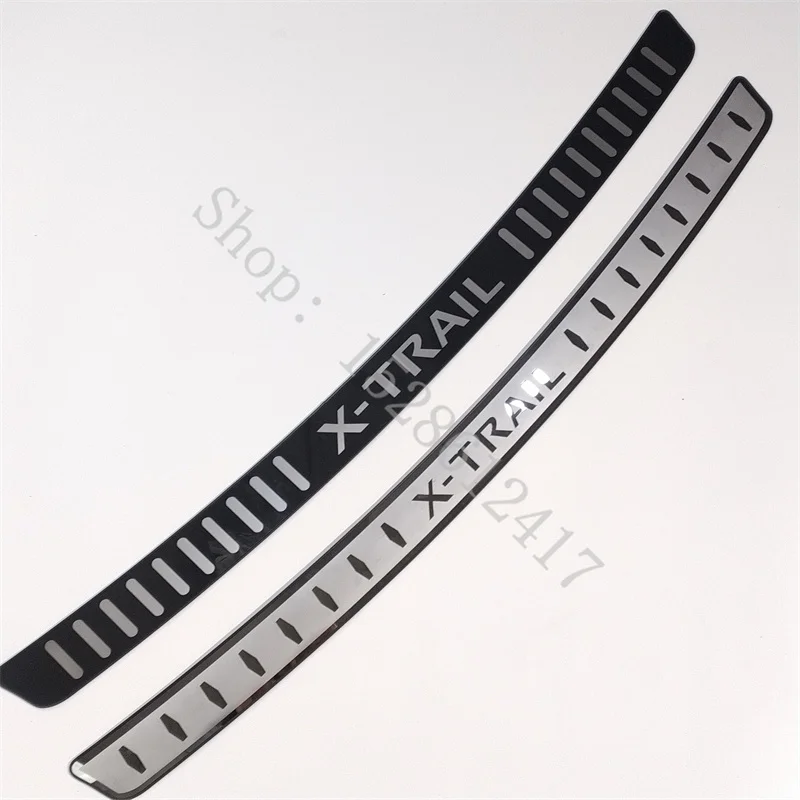Car styling For Nissan X-Trail X Trail T32 2014~2019 Scuff Plate/Door Sill Rear Bumper Protector Sill Trunk Tread Plate Trim