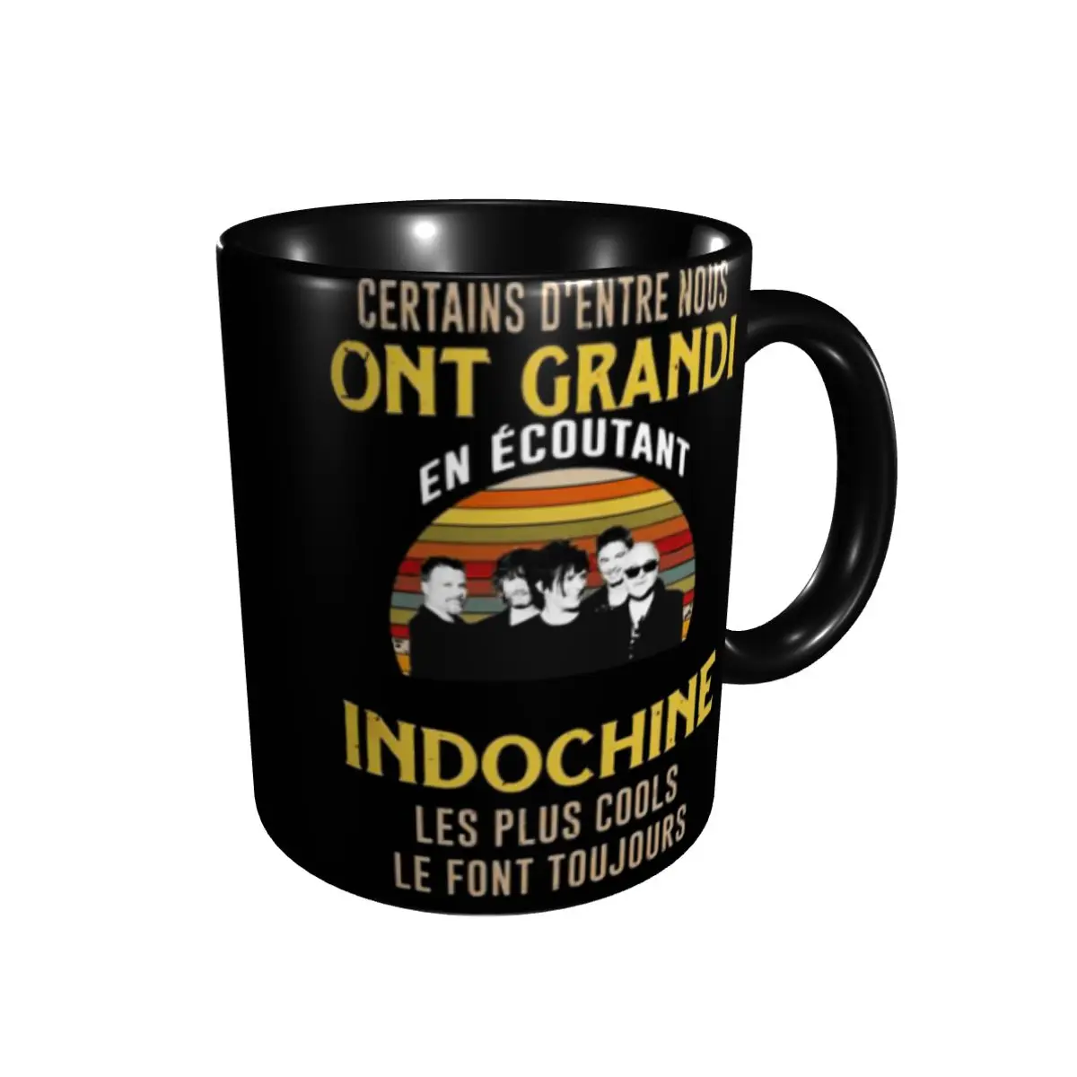 Promo Best Of Indochine Band Logo7 Exselna Genres Rock Mugs Graphic Vintage Cups Mugs Funny Novelty band multi-function cups