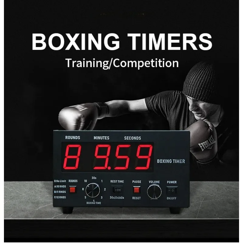 Cheetie CP40 HIIT entrenamiento redondo Gymboss boxeo temporizador de intervalo pantalla LED verde a Color para entrenamiento de boxeo