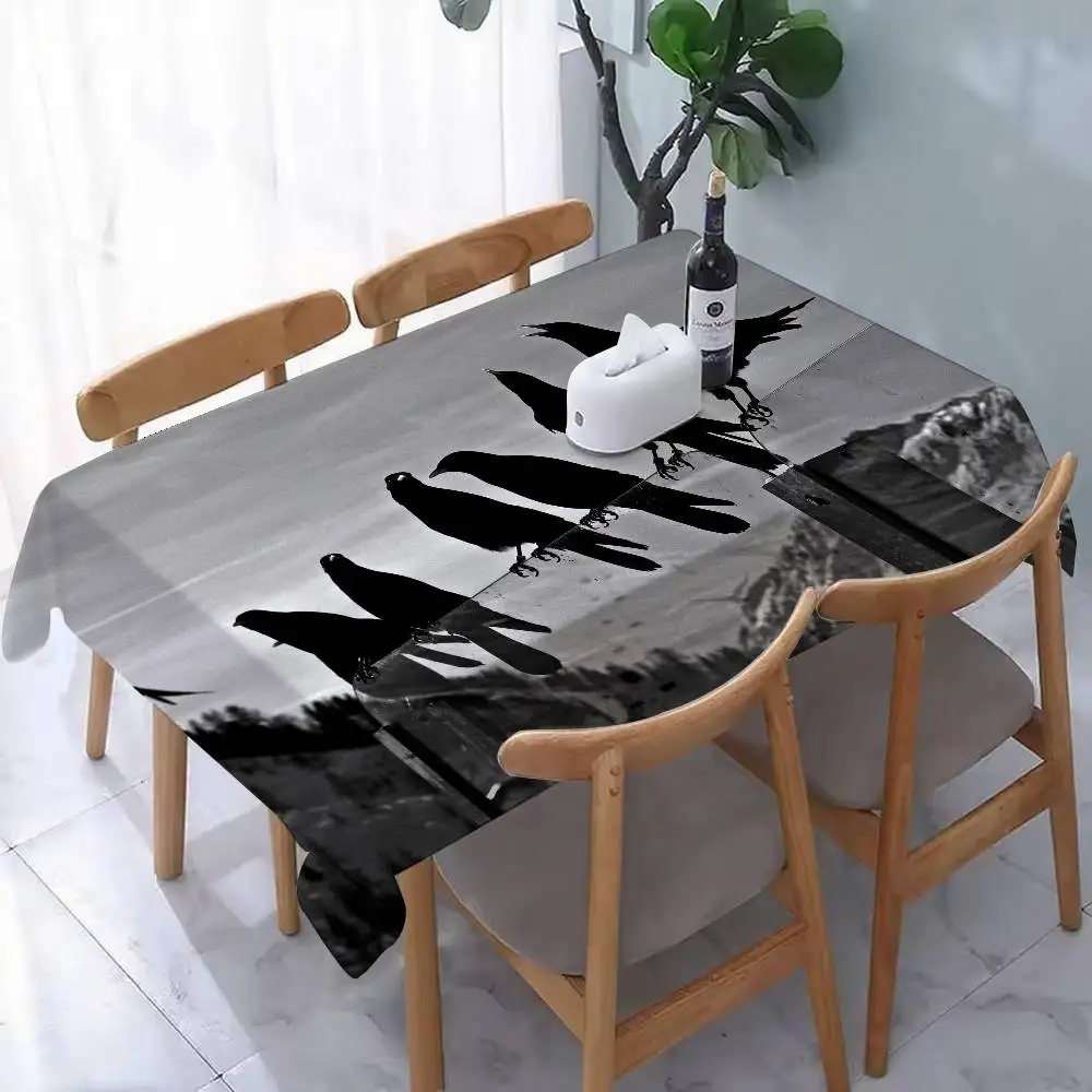 Mantel de cuervos de árbol de montaña blanco y negro, telón de fondo para fotografía, equipo de estudio, accesorios de decoración del hogar