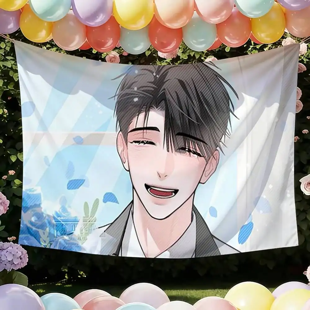 M-Manhwa R-Red S-String Q-Quests Flags Wall Hanging Tapestry Outdoor Garage Room Decorative flag Background Blanket
