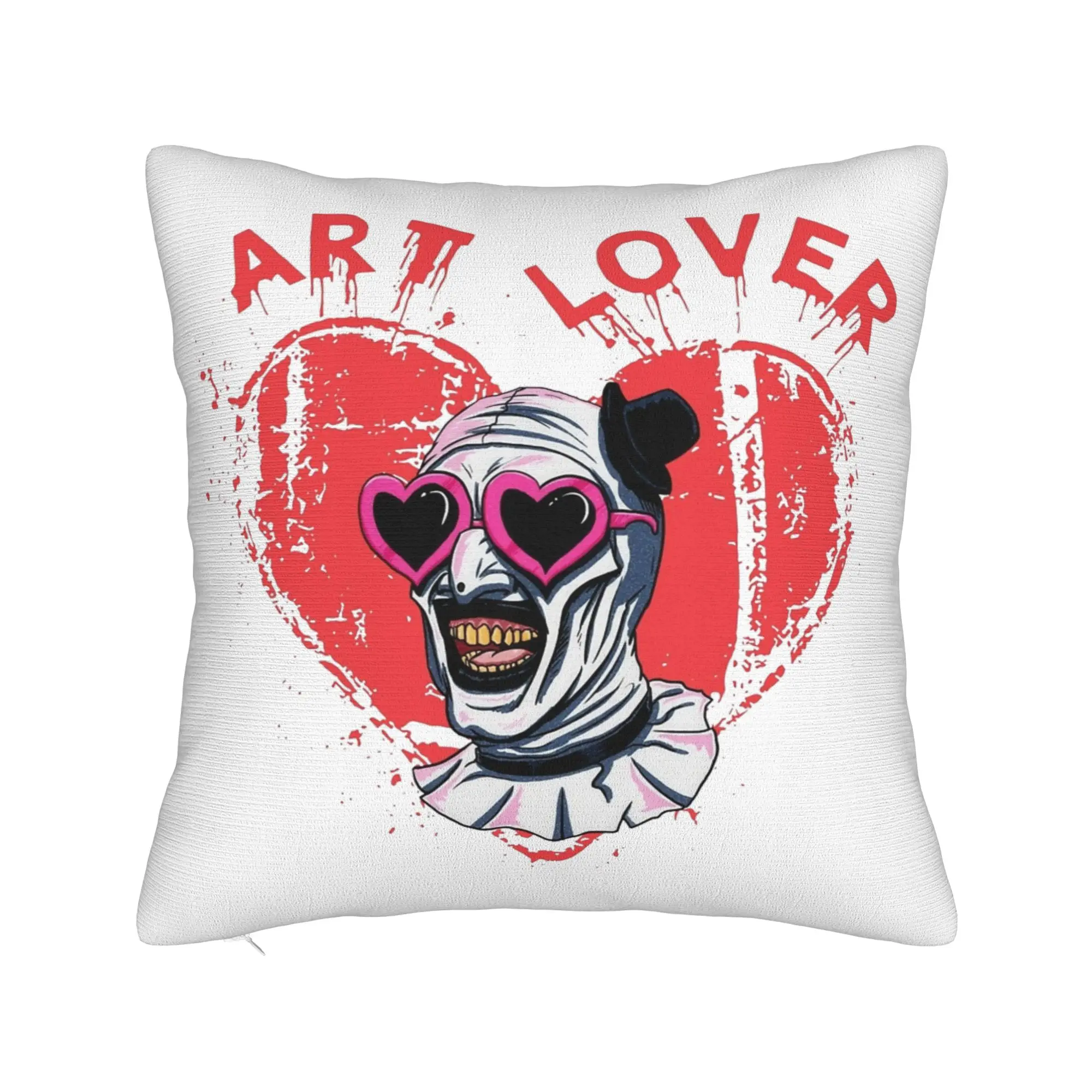 Terrifiers Art The Clown Pillowcase Soft Cushion Cover Decorative Halloween Throw Pillow Case Cover Home Zipper