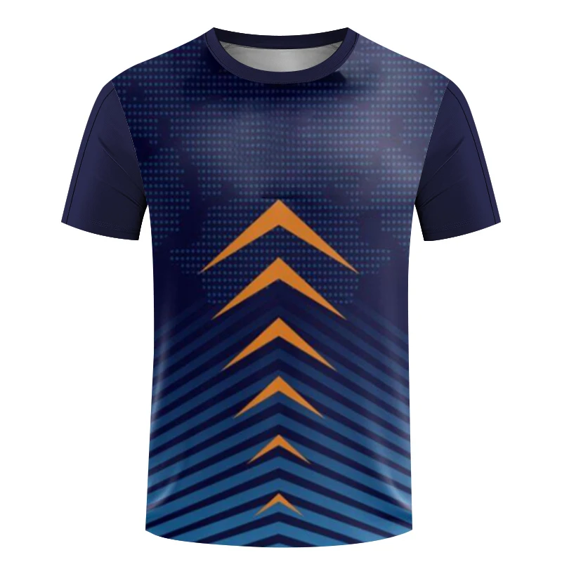 T-shirt stampata da uomo t-shirt Fitness ultrasottile ad asciugatura rapida estate Outdoor Running Top da Badminton da donna traspirante a maniche