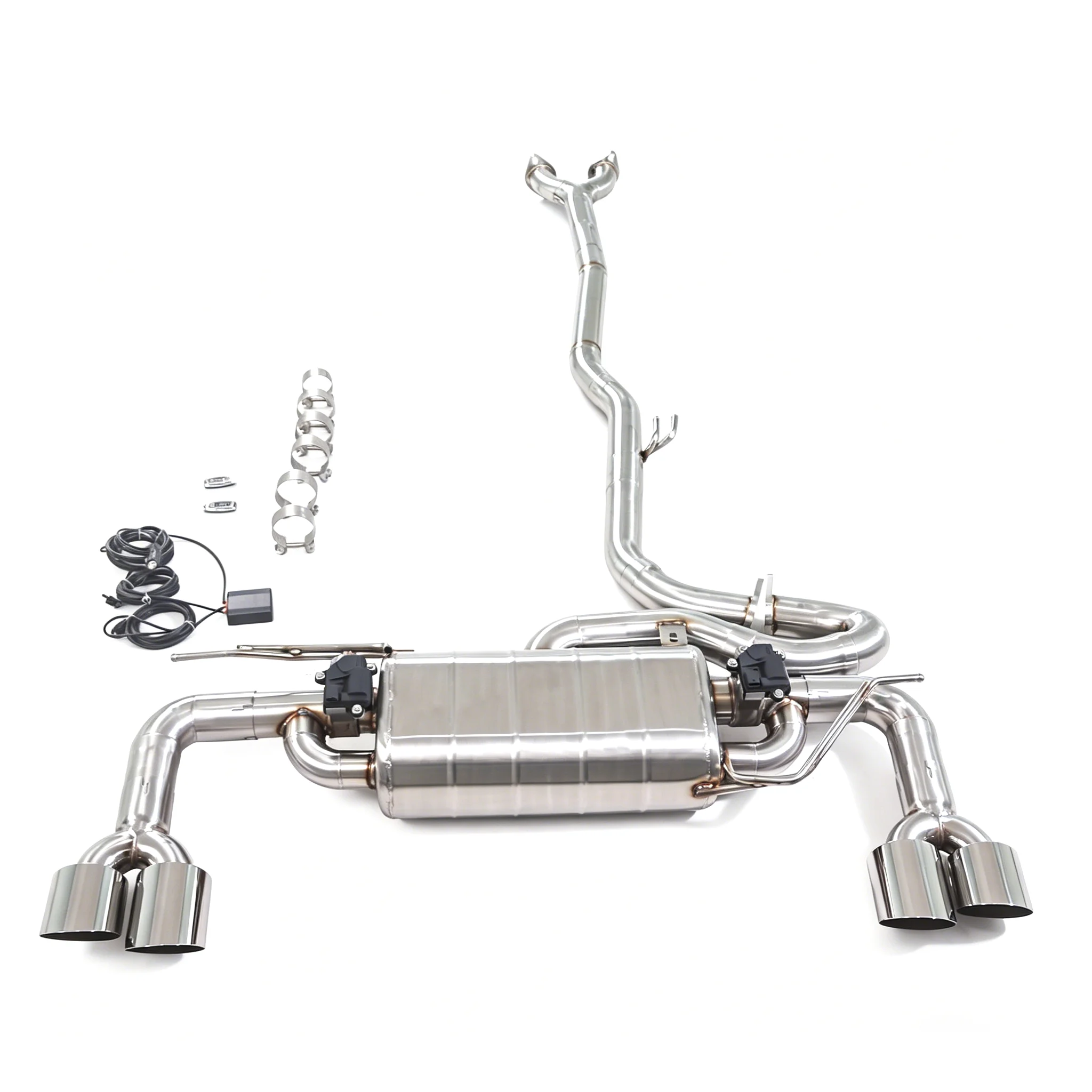 

For the 2008-2012 Hyundai Genesis Coupe 2.0T 3.8L SUS304 Catback with valved muffler, high-performance exhaust system.