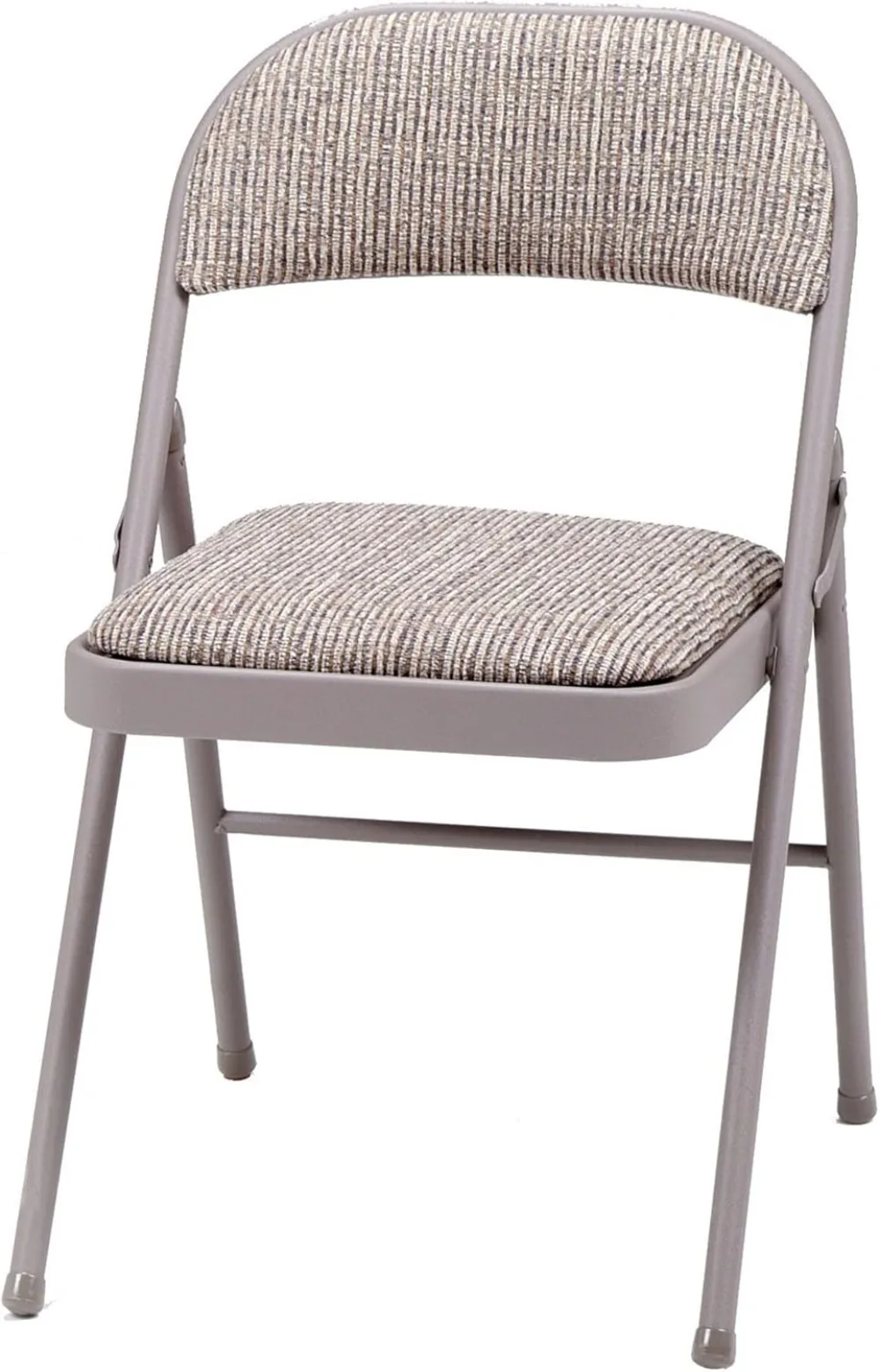 MECO-silla plegable acolchada de tela metálica, sillón portátil de lujo con respaldo contorneado, para uso en el hogar, exteriores y oficina