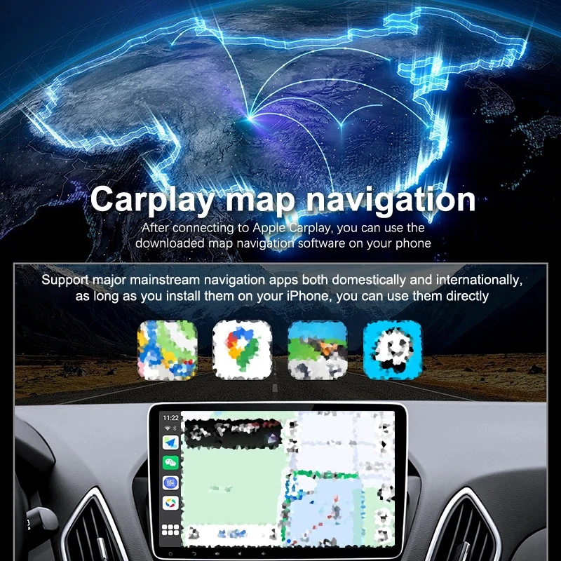 Adaptador inalámbrico 2 en 1 CarPlay Android Auto Compatible con Bluetooth 5,0 WiFi tipo C/USB para adaptador Plug And Play estéreo de coche OEM