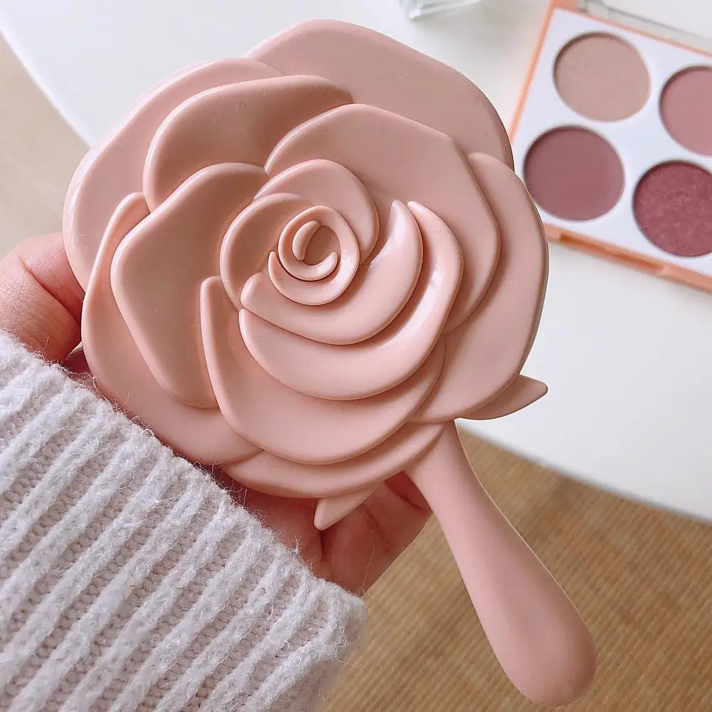 Retro 3d Rose Blumen form Stereo Kosmetik Make-up Kompakt spiegel 4 Farben wählen Hands piegel Hands piegel Kompakt spiegel