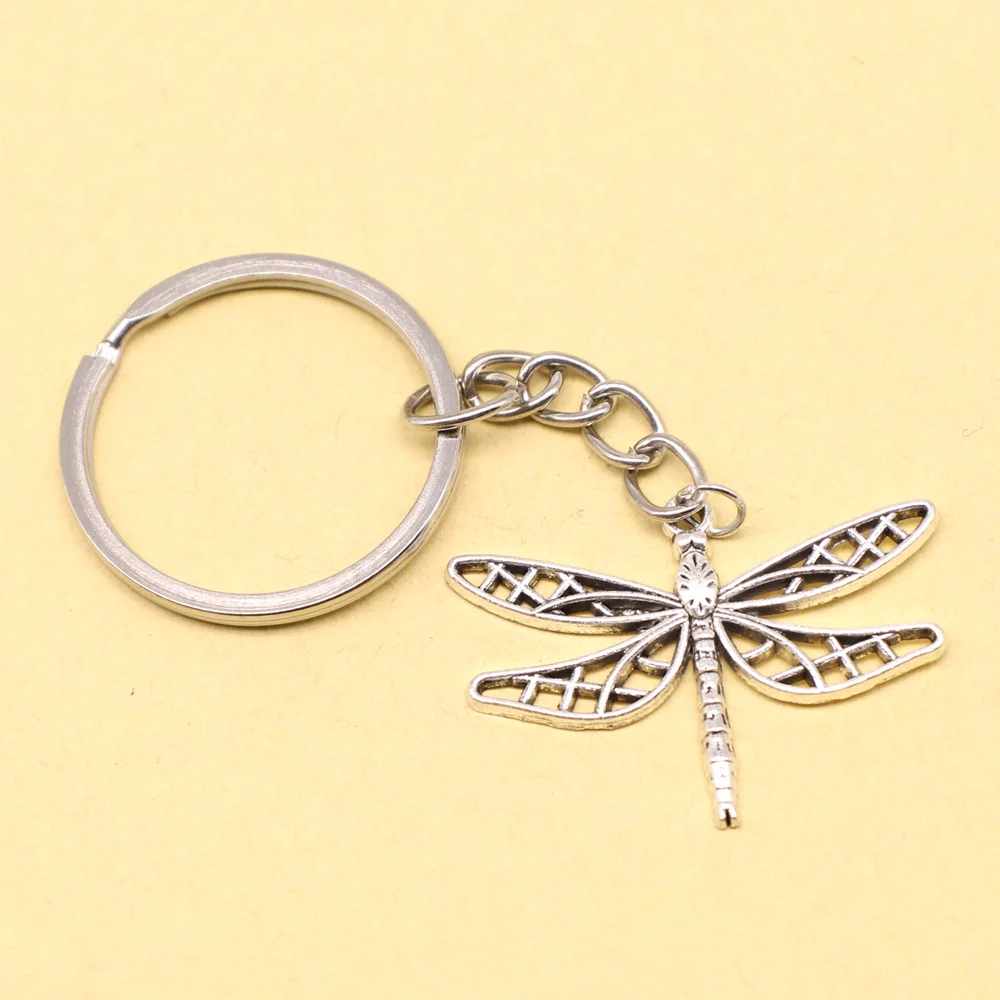 1 Piece 25x35mm Dragonflies Keyring Men Gifts For Children