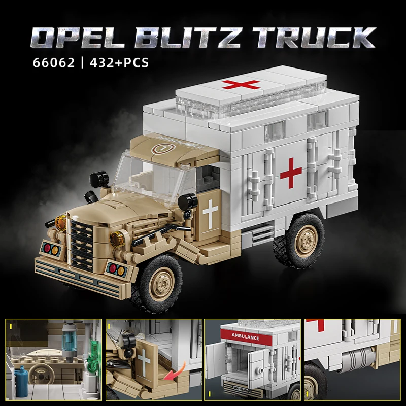 Puzzle toy truck Opel lightning transport vehicle assembly building blocks car tank armored vehicle