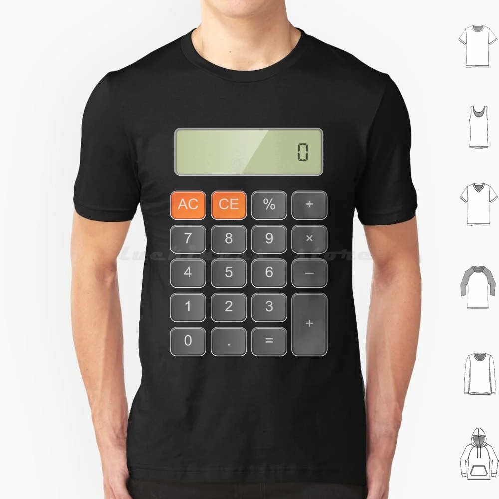 Cool Funny Calculator Party And Halloween Costume Design T Shirt Big Size 100% Cotton Calculator Math Math Costume Calculator