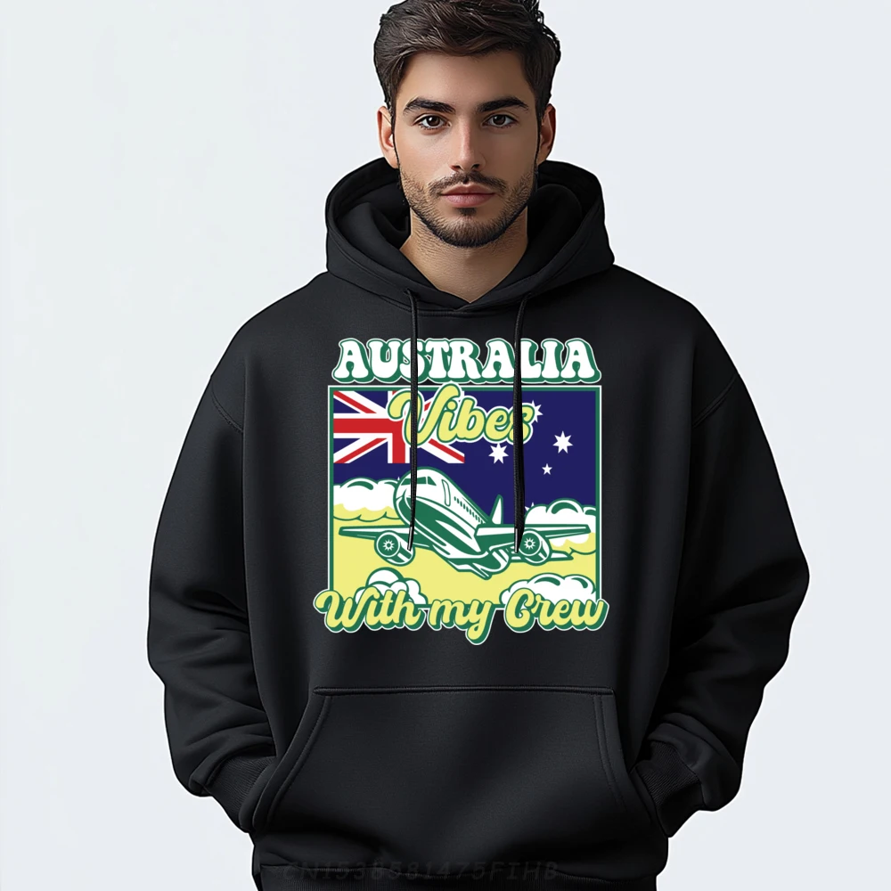 

Australia Vibes With My Crew Travel Australia Mens Designer Clothes Oversized Hoodies Tshirts England Style