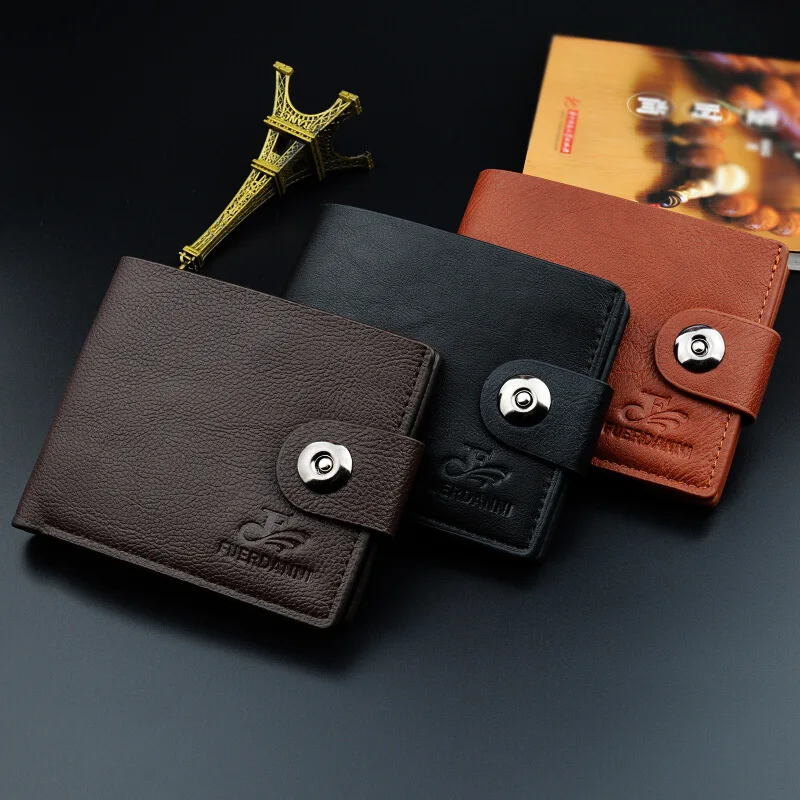 Men Wallet Leather Business Foldable Wallet Luxury Billfold Slim Hipster Credit Card Holders Inserts Coin Purses Vintage Walltes