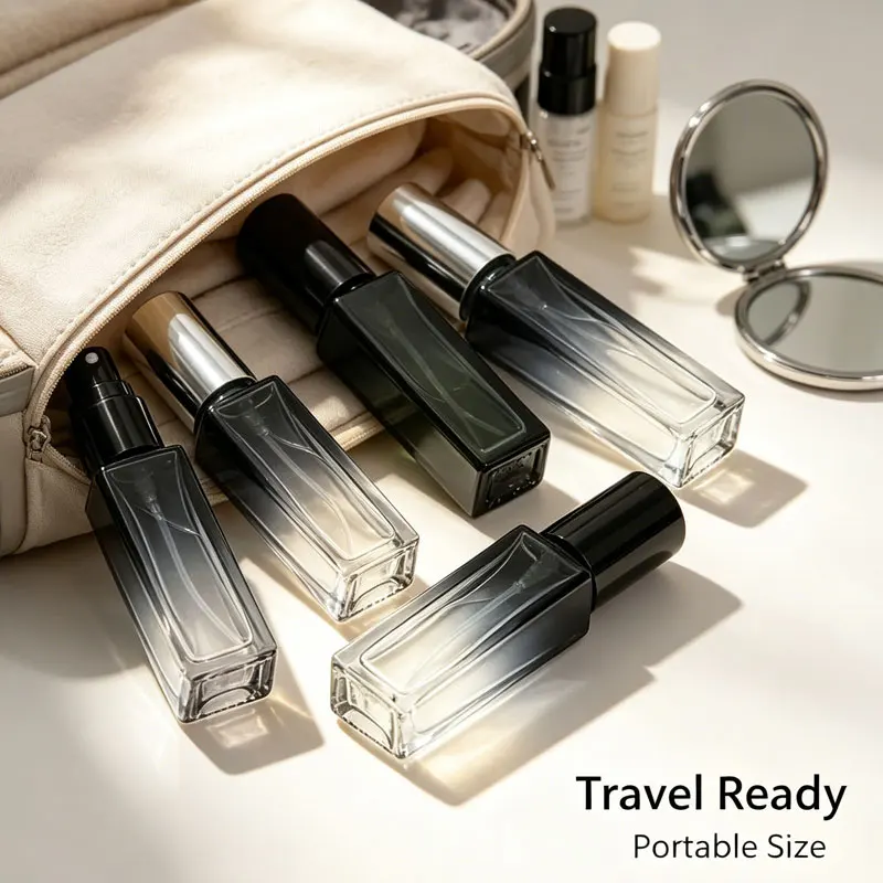 3pcs 5/10ml High Quality Perfume Spray Bottle Portable Empty Glass Cosmetic Atomizer Spray Container Travel Refillable Bottles