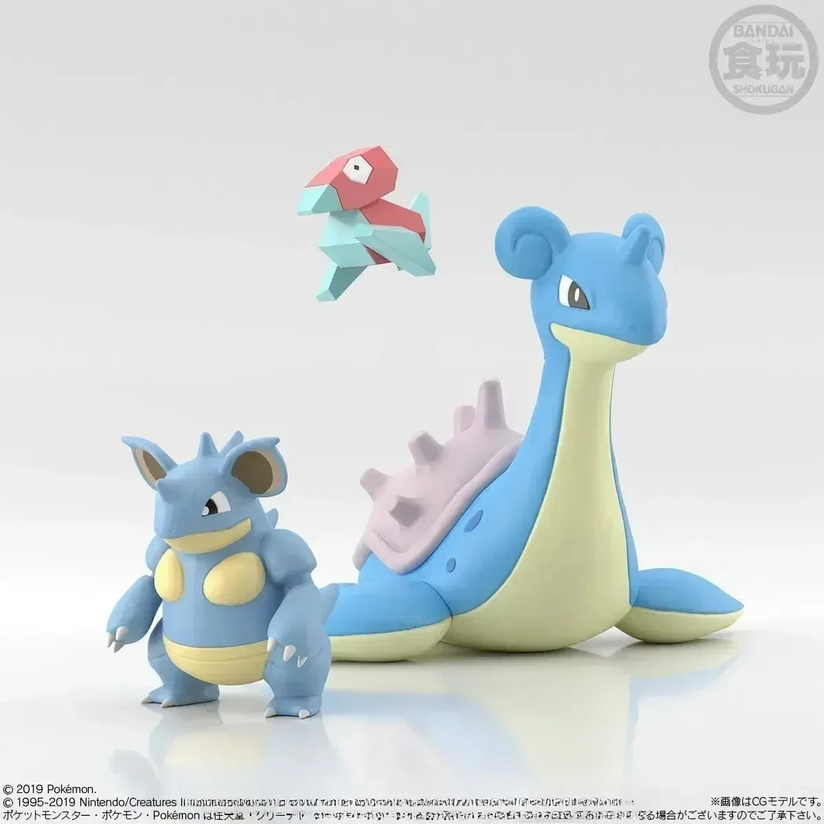 

Оригинальные фигурки Bandai Shokugan POKEMON Scale World: регион Канто, Джованни, Лапрас, Нидоцин, Поригон. Аниме-фигурки, игрушки для детей, подарок.