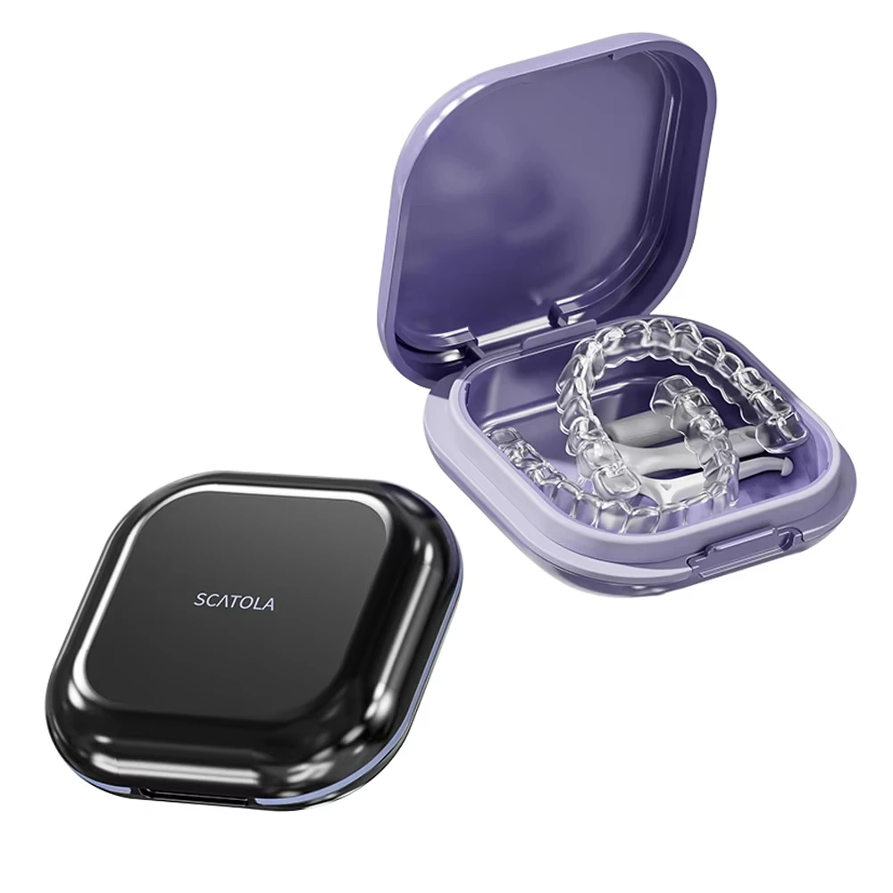 

Mouthguard Case Portable Night Denture Case with Cover Teeth-fit Narrow Braces Orthodontic Accessories