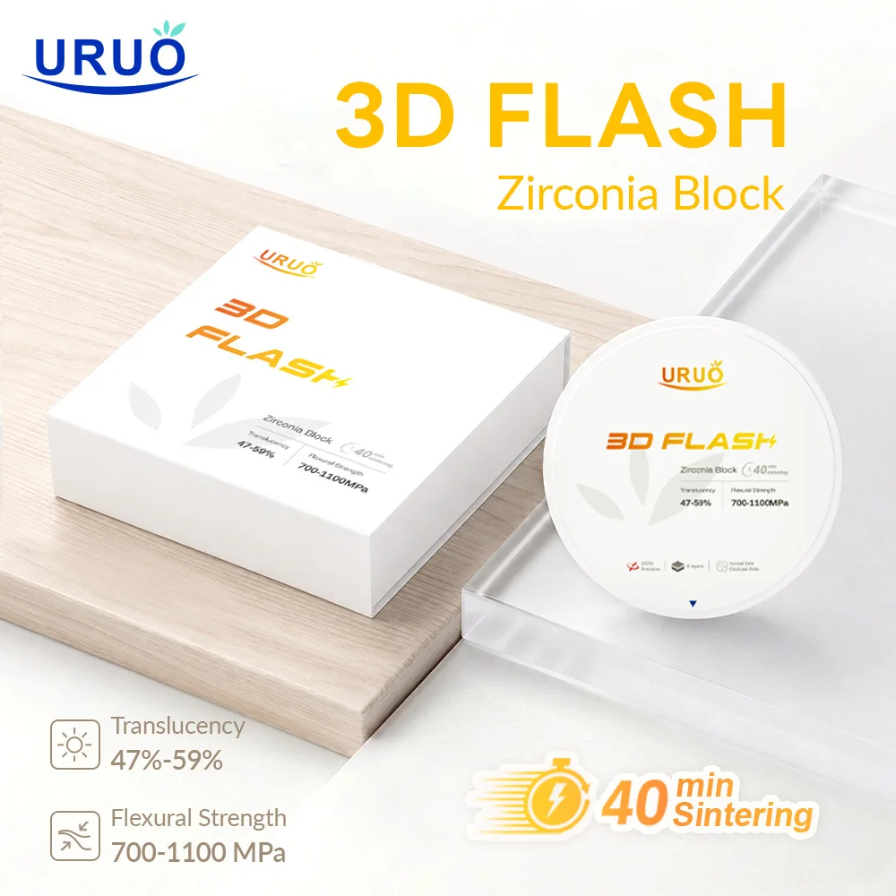 Zirconia Block 3D Flash 40min Rapid Sintering Dental Laboratory Material 98mm Layer Open System For CAD/CAM Dental Lab Material