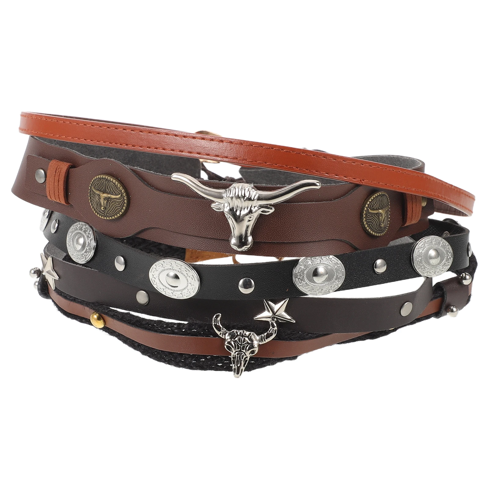 

5Pcs Vintage Ethnic Style Hat Bands Adjustable Cowboy Fedora Straw Hat Strap Western Hatbands for Men Women Beach Cap Panama