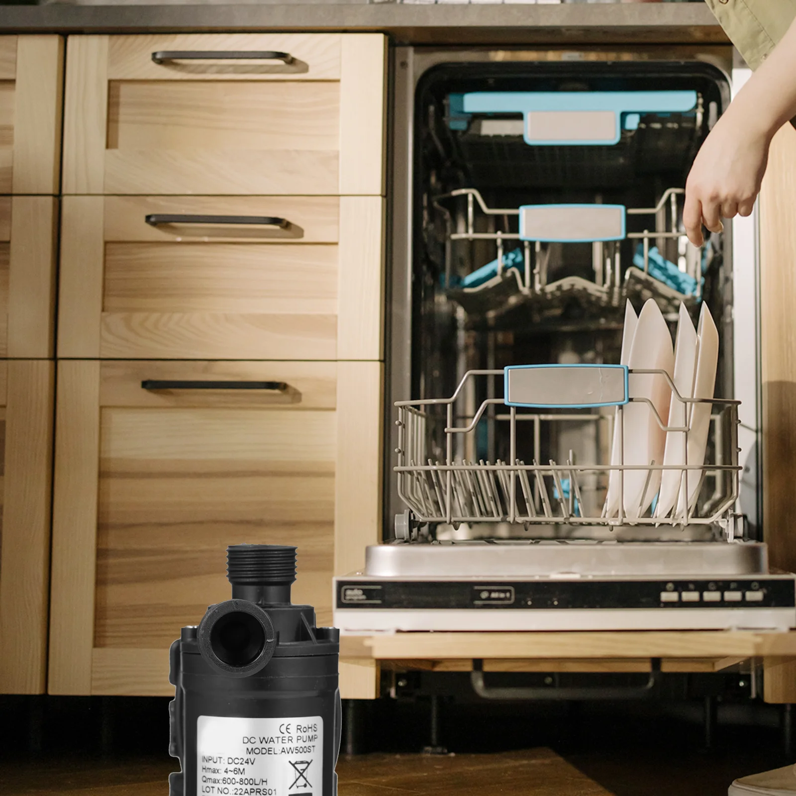 

DC24V Mini Silent Submersible Water Pump Booster Circulating Pump Durable Leakproof for Aquarium Fish Tank Use