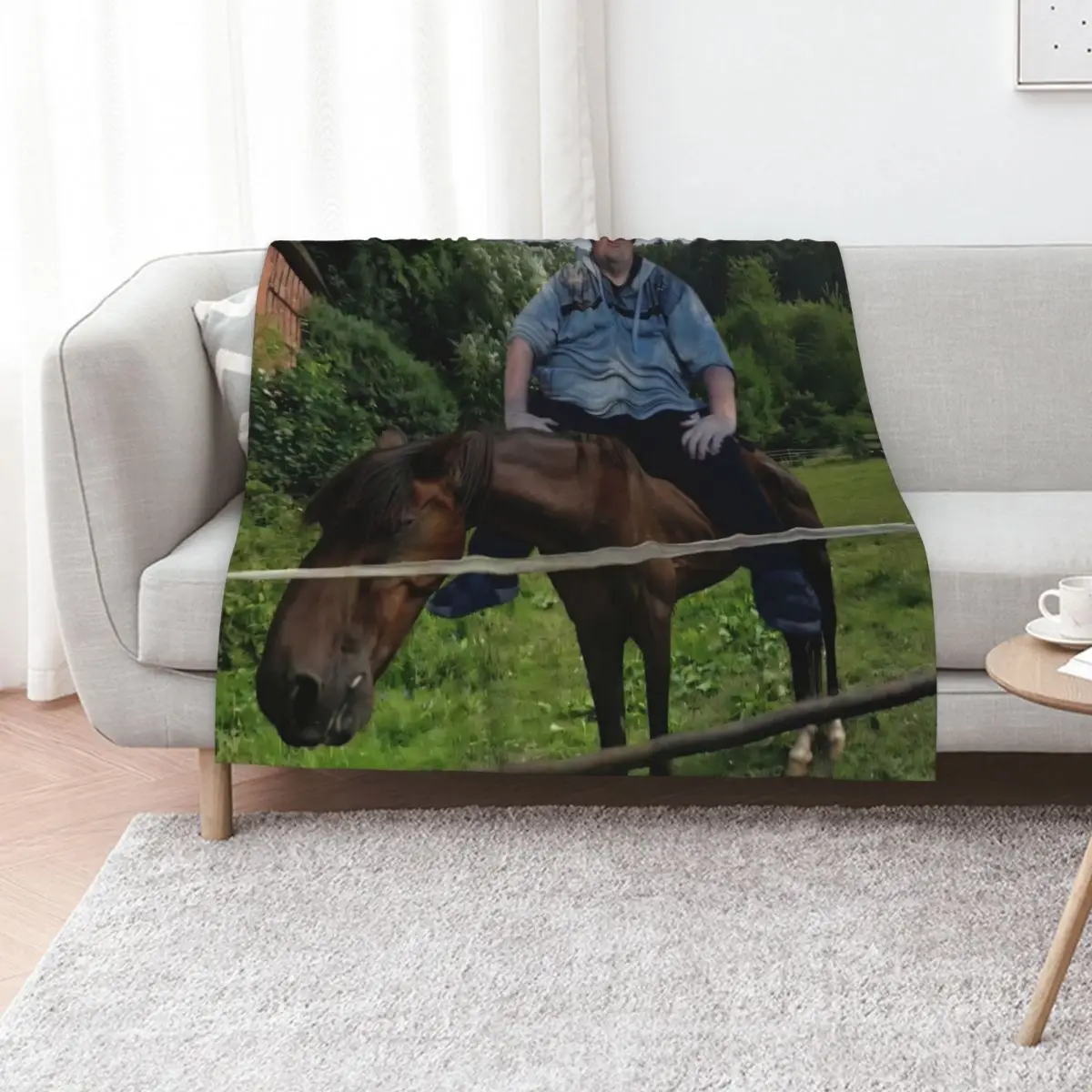 Drachenlord Poster - Pferd Blu (2025) Upscaled, high quality poster Throw Blanket Luxury St Thins Quilt Heavy Blankets