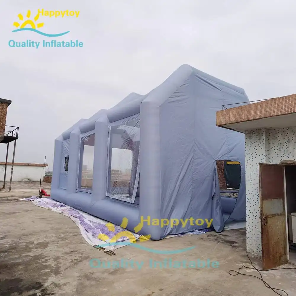 Outdoor Inflatable Spray Booth With Two Blowers Portable Inflatable Garage Car Cover Painting Wash Shelter Tent