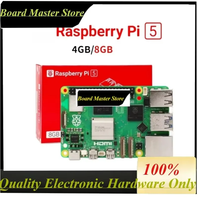 BoMaSaspberry Pi 5B 4G/8GB Generation Development Board LINUX Suite Computer AI Programming Motherboard Raspberry Pi 5 4G/8GB