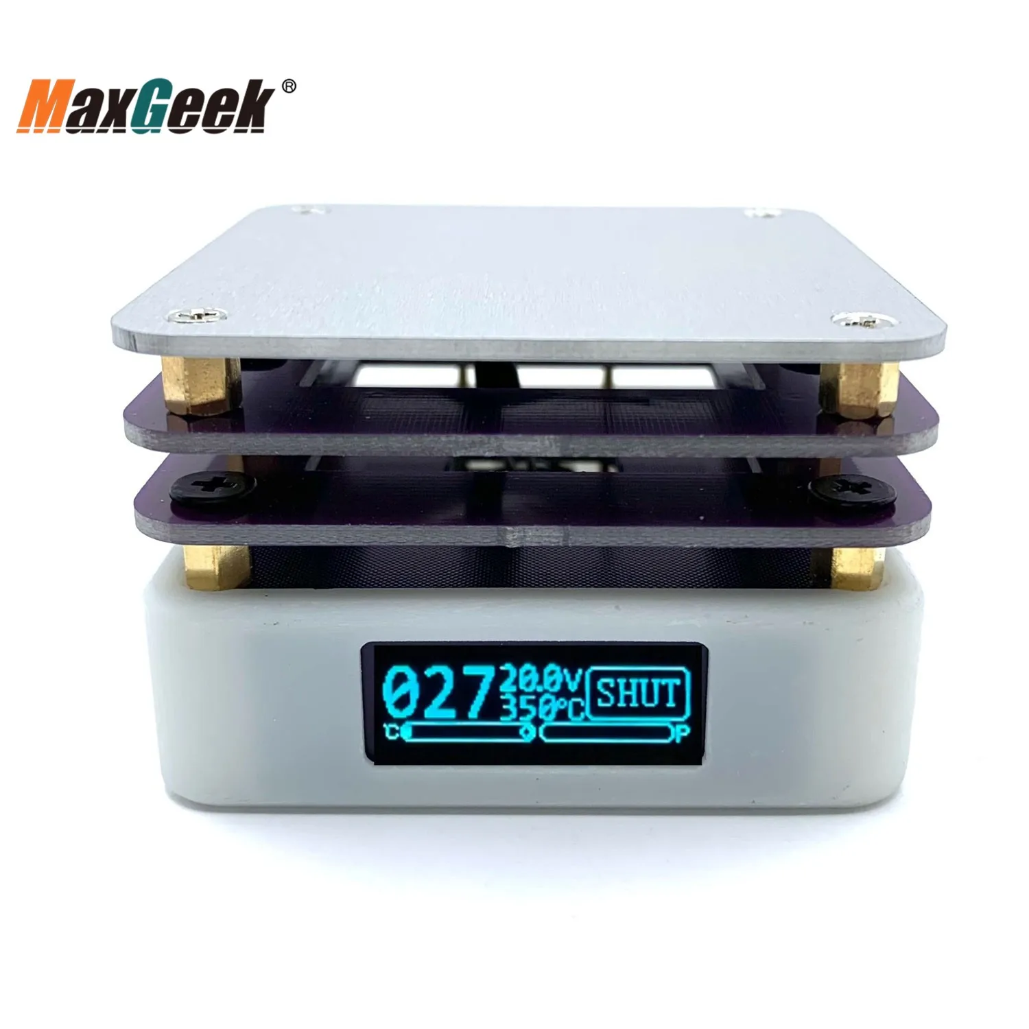 

Maxgeek PD65W 65W 0°C-350°C Mini Preheating Station PCB Preheater SMD Preheating Rework Station with Screen